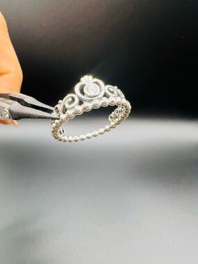 Pandora Princess Tiara Crown Ring, Sterling Silver 925, size: 58/ 8.5